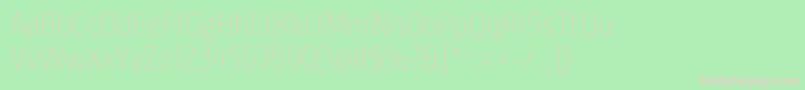 Exo2Thincondensed Font – Pink Fonts on Green Background