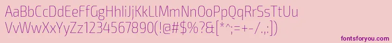 Exo2Thincondensed Font – Purple Fonts on Pink Background