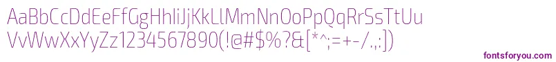 Exo2Thincondensed Font – Purple Fonts on White Background