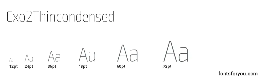 Exo2Thincondensed Font Sizes