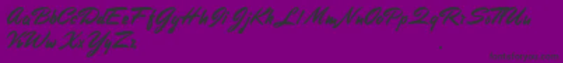 StephensHeavyWriting-Schriftart – Schwarze Schriften auf violettem Hintergrund