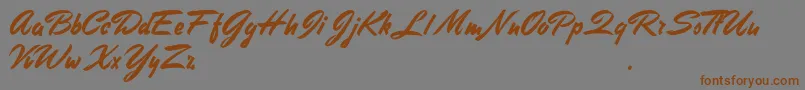StephensHeavyWriting-Schriftart – Braune Schriften auf grauem Hintergrund
