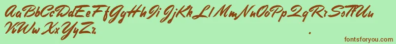Шрифт StephensHeavyWriting – коричневые шрифты на зелёном фоне