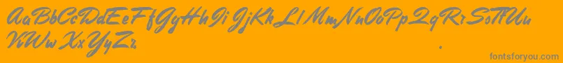 StephensHeavyWriting-Schriftart – Graue Schriften auf orangefarbenem Hintergrund