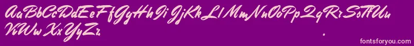 StephensHeavyWriting Font – Pink Fonts on Purple Background