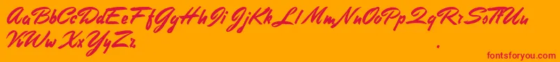 Подробнее о шрифте StephensHeavyWriting Шрифт StephensHeavyWriting – красные шрифты на оранжевом фоне