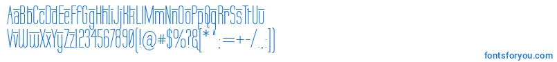 フォントLabtopOverscore – 白い背景に青い文字