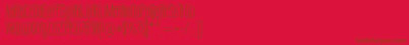 Police LabtopOverscore – polices brunes sur fond rouge
