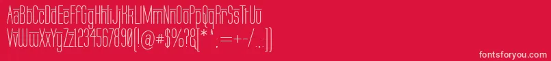 LabtopOverscore Font – Pink Fonts on Red Background