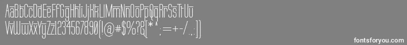 フォントLabtopOverscore – 灰色の背景に白い文字