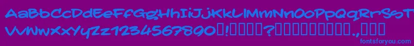 TatertoddTrial Font – Blue Fonts on Purple Background