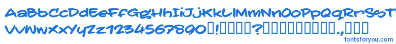 TatertoddTrial Font – Blue Fonts on White Background