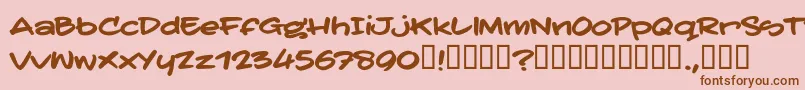 TatertoddTrial Font – Brown Fonts on Pink Background