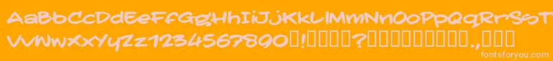 TatertoddTrial Font – Pink Fonts on Orange Background
