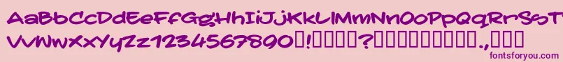 TatertoddTrial Font – Purple Fonts on Pink Background