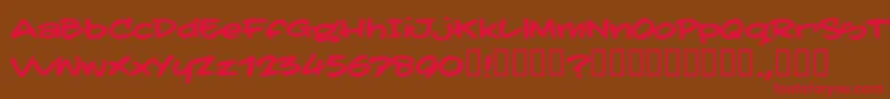 TatertoddTrial Font – Red Fonts on Brown Background