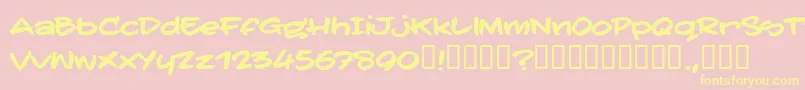 TatertoddTrial Font – Yellow Fonts on Pink Background