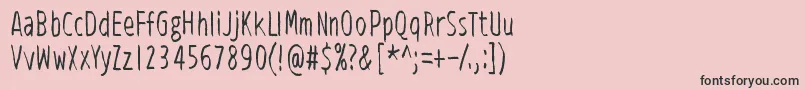 フォントViidenPenninOperetti – ピンクの背景に黒い文字