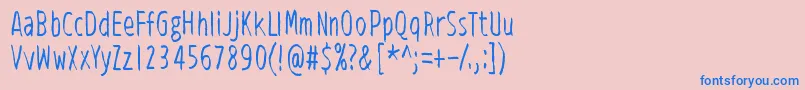 Шрифт ViidenPenninOperetti – синие шрифты на розовом фоне