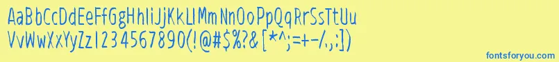 ViidenPenninOperetti Font – Blue Fonts on Yellow Background