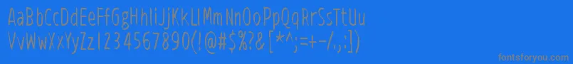フォントViidenPenninOperetti – 青い背景に灰色の文字