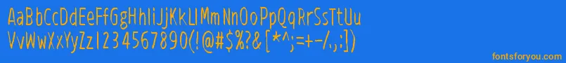 Шрифт ViidenPenninOperetti – оранжевые шрифты на синем фоне