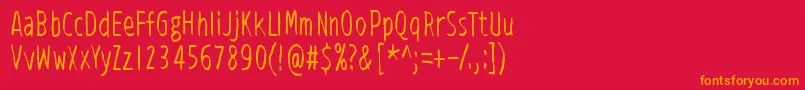 ViidenPenninOperetti Font – Orange Fonts on Red Background