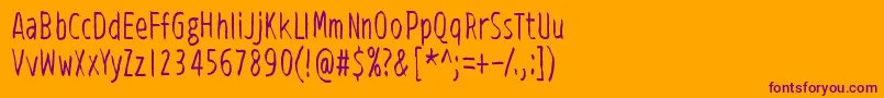 ViidenPenninOperetti Font – Purple Fonts on Orange Background