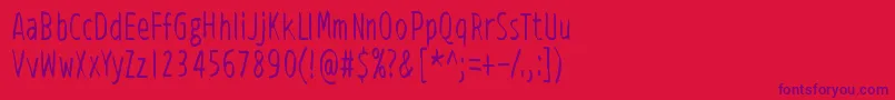 ViidenPenninOperetti Font – Purple Fonts on Red Background