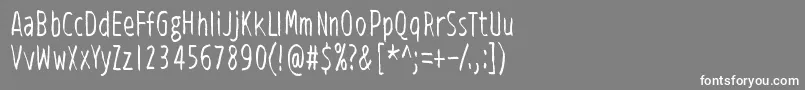フォントViidenPenninOperetti – 灰色の背景に白い文字
