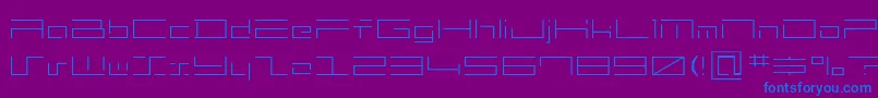 Minimalhard2 Font – Blue Fonts on Purple Background