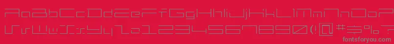 Minimalhard2 Font – Gray Fonts on Red Background