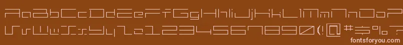 Шрифт Minimalhard2 – розовые шрифты на коричневом фоне