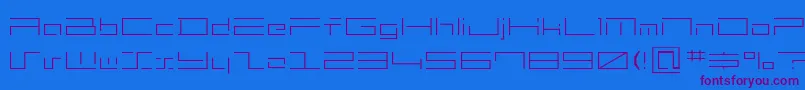 Minimalhard2 Font – Purple Fonts on Blue Background