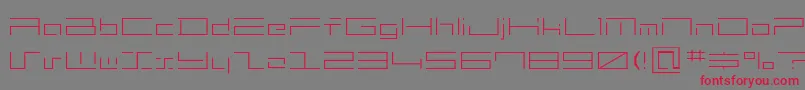 Шрифт Minimalhard2 – красные шрифты на сером фоне