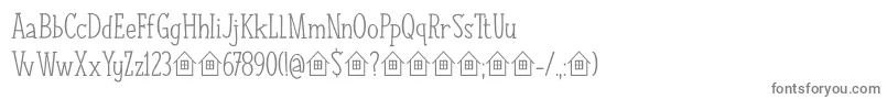 NuukDemo-fontti – harmaat kirjasimet valkoisella taustalla