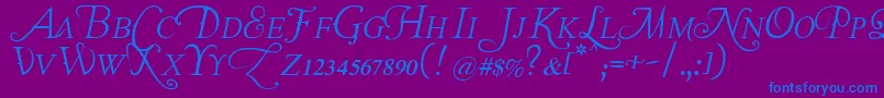 Lastfontwastingonyou Font – Blue Fonts on Purple Background