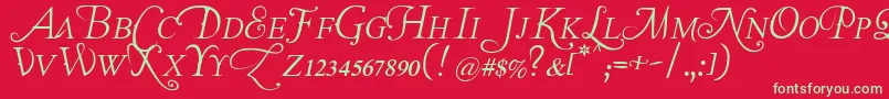 Lastfontwastingonyou Font – Green Fonts on Red Background