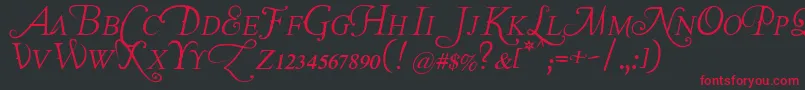 Lastfontwastingonyou-Schriftart – Rote Schriften auf schwarzem Hintergrund