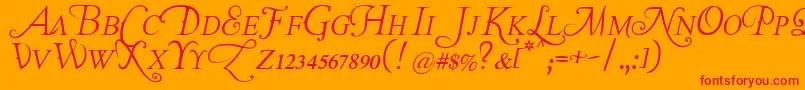 Lastfontwastingonyou Font – Red Fonts on Orange Background