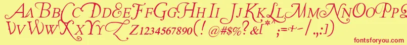 fuente Lastfontwastingonyou – Fuentes Rojas Sobre Fondo Amarillo