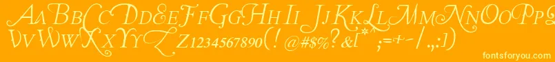 Lastfontwastingonyou Font – Yellow Fonts on Orange Background