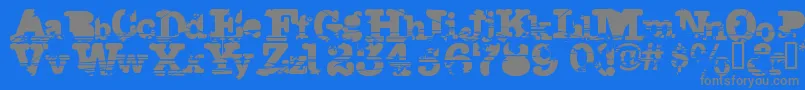 Sacrafic Font – Gray Fonts on Blue Background