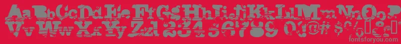 フォントSacrafic – 赤い背景に灰色の文字