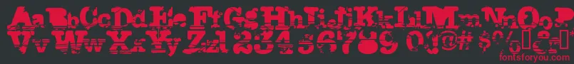 Sacrafic Font – Red Fonts on Black Background