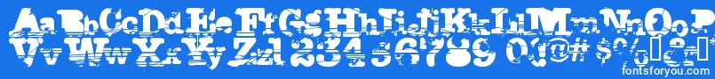 Шрифт Sacrafic – белые шрифты на синем фоне