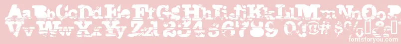 Sacrafic Font – White Fonts on Pink Background