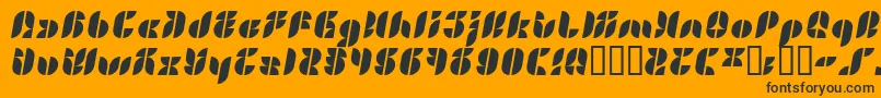 LvdcGold Font – Black Fonts on Orange Background