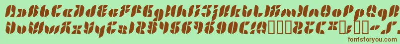 LvdcGold Font – Brown Fonts on Green Background