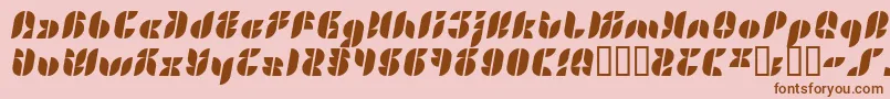 LvdcGold Font – Brown Fonts on Pink Background